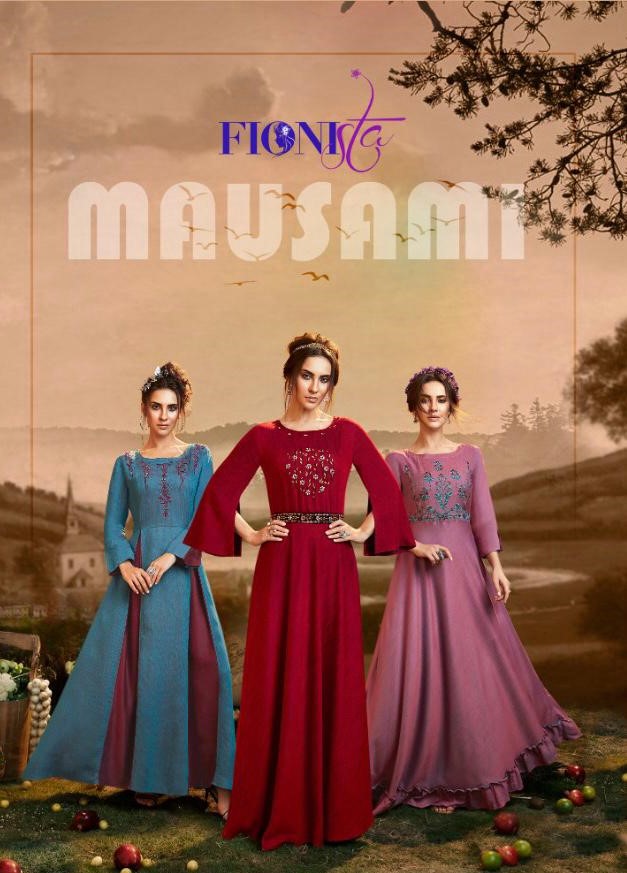 Fionista Mausami Fancy Readymade Gown Collection In Surat