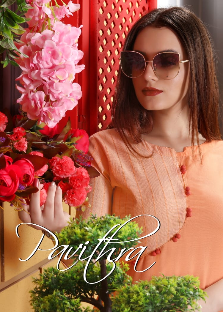 Revaa Pavithra Fancy Cotton Kurti Pant Set Catalog Wholesale Supplier Surat