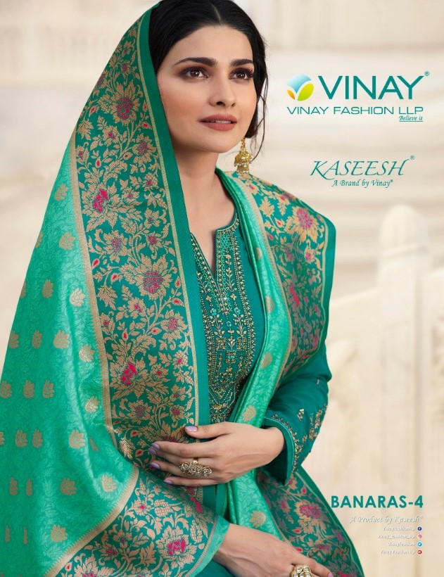 Vinay fashion Kaseesh Banaras vol 4 designer banarasi dupatta suit wholesaler surat