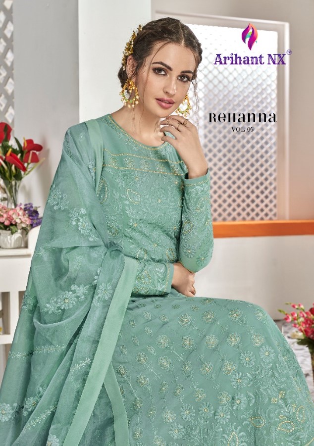 Arihant Rehanna Vol 5 Designer Readymade Anarkali Salwar Suit Catalog Wholesale Price
