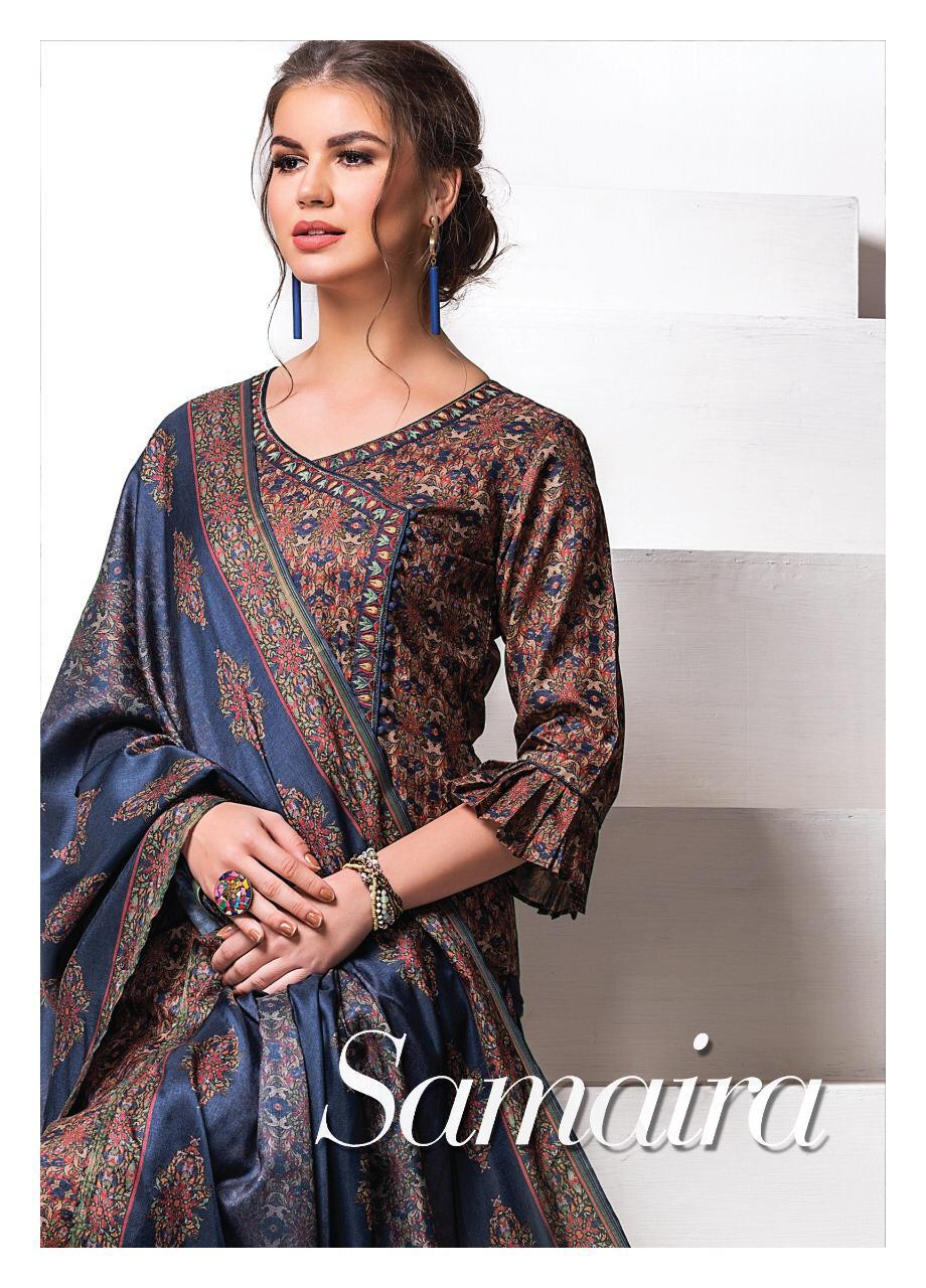 SRI Samaira designer silk partywear salwar suit dealer surat Wholesale