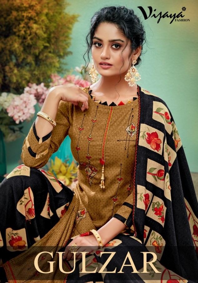 Vijaya fashion Gulzar Pashmina Punjabi Suit Catalog Wholesale Dealer Surat