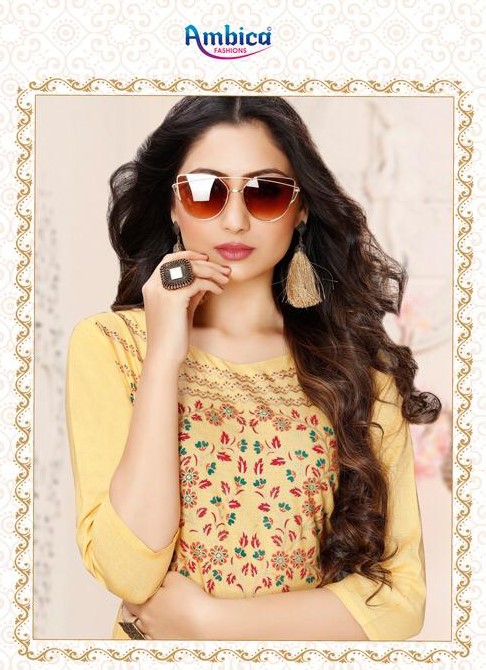 Ambica Aishani Fancy Silk Kurti with Pants Collection Surat wholesale