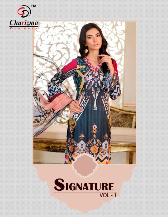 Charizma Designer Signature vol 1 cotton Printed Pakistani Suits Online