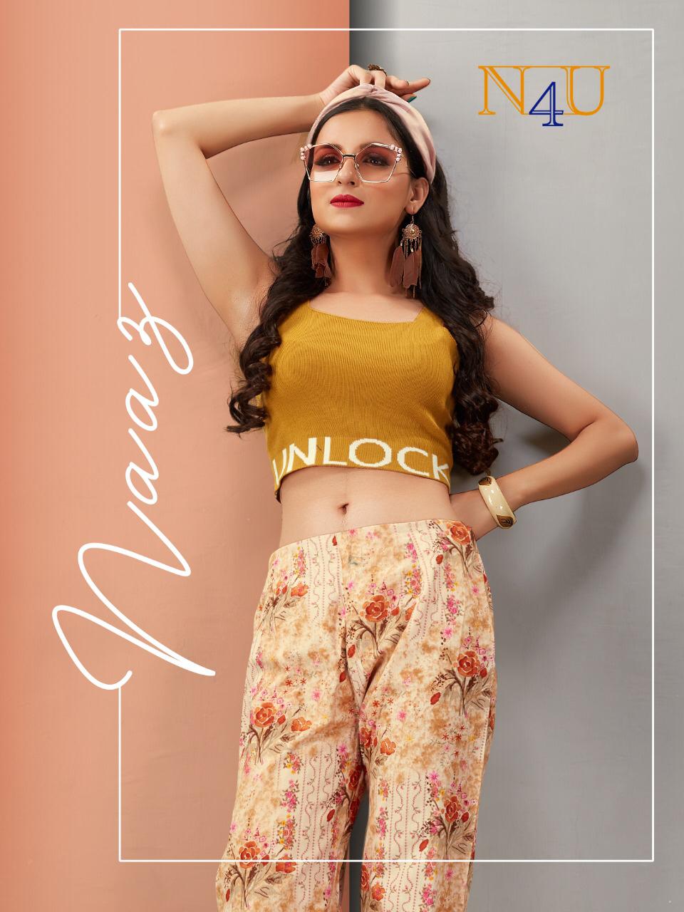 N4U Naaz Fancy Printed Pants collection Wholesaler Surat