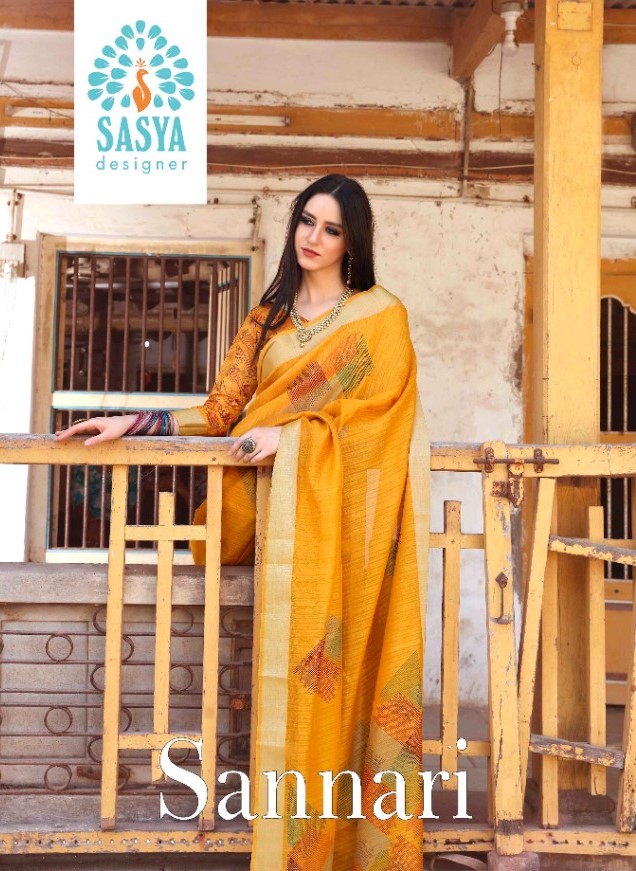 SVA Designer Sannari Fancy Weaving linen Cotton Saree Latest Catalog Wholesale Price