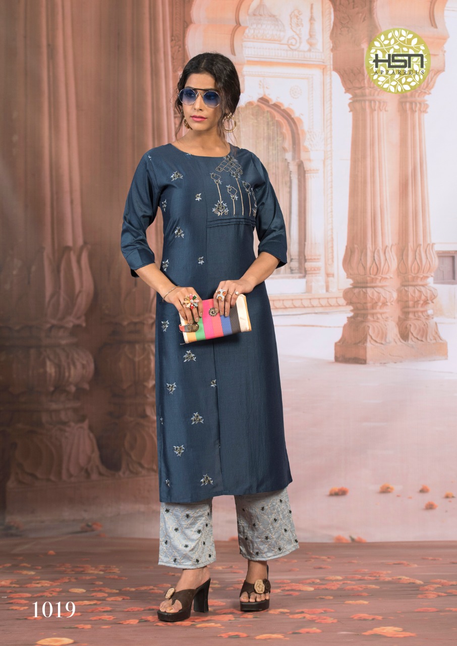 HSN apparel Designer Embroidered Party Wear Plazzo Set Catalog Supplier