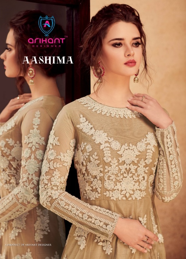 Arihant designer aashima silk partywear gown catalogue surat best rate
