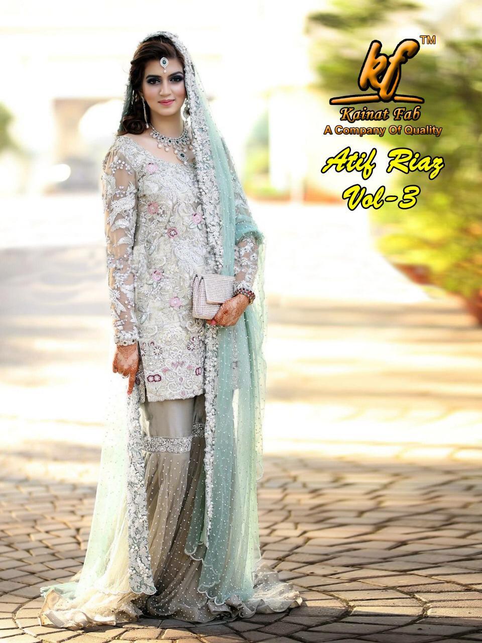 Kainat Fab Atif Riaz Vol 3 Designer Bridal Wear pakistani Suit Latest Catalog in Wholesale