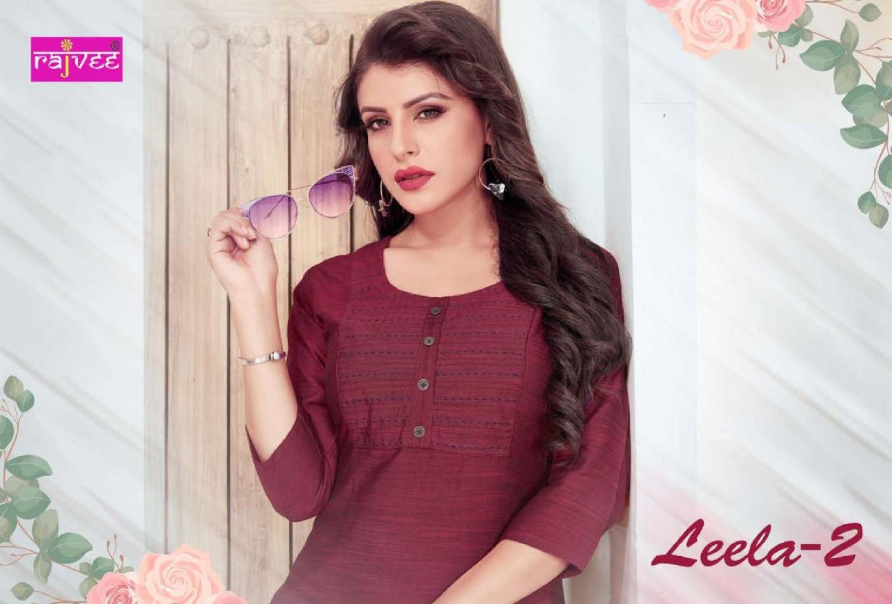 Rajvee Leela vol 2 rayon fancy regular wear kurti collection online