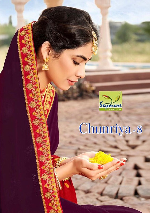 Seymore Chunriya Vol 8 Exclusive Bandhani Printed Fancy Saree Catalog In Wholesale Price