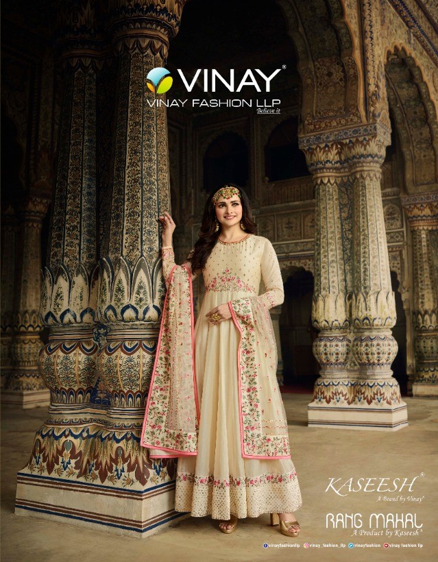 Vinay Fashion Kaseesh Rangmahal Designer Anarkali Salwar Suit Latest Catalog Wholesale