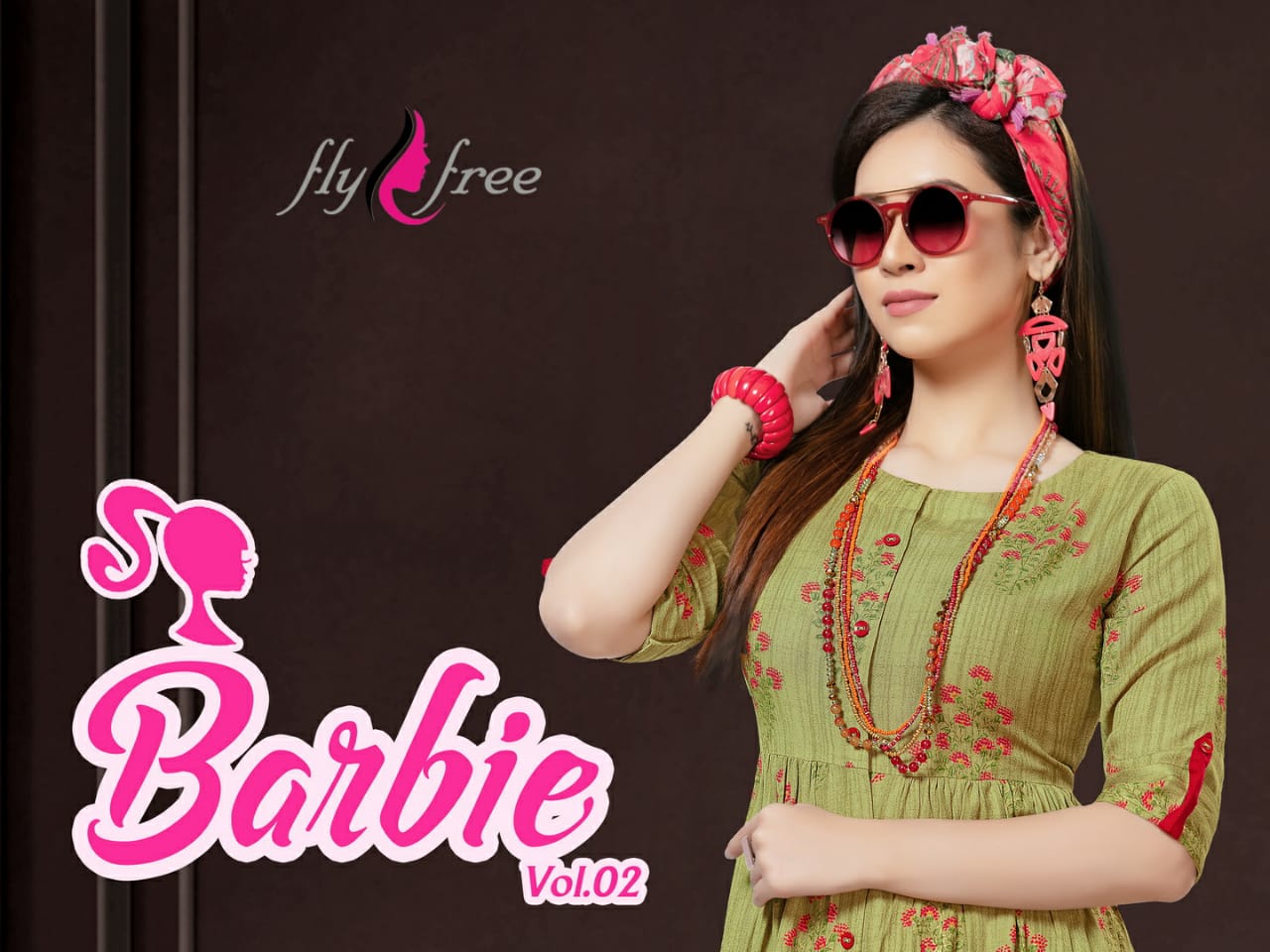 Fly Free Barbie vol 2 frock style rayon kurti design wholesaer best Price