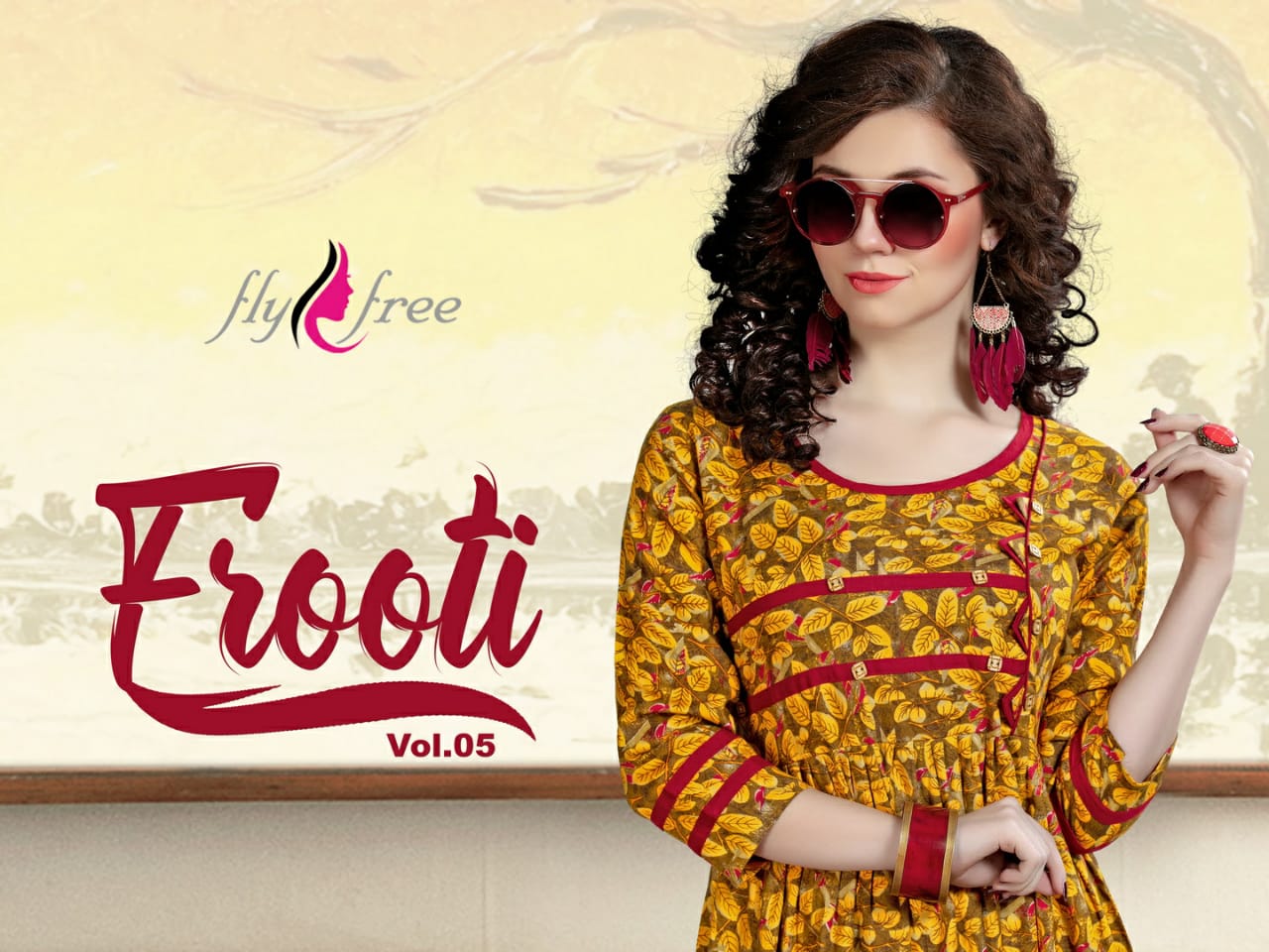 Fly Free Frooti vol 5 Heavy Rayon Print ladies kurti catalog online