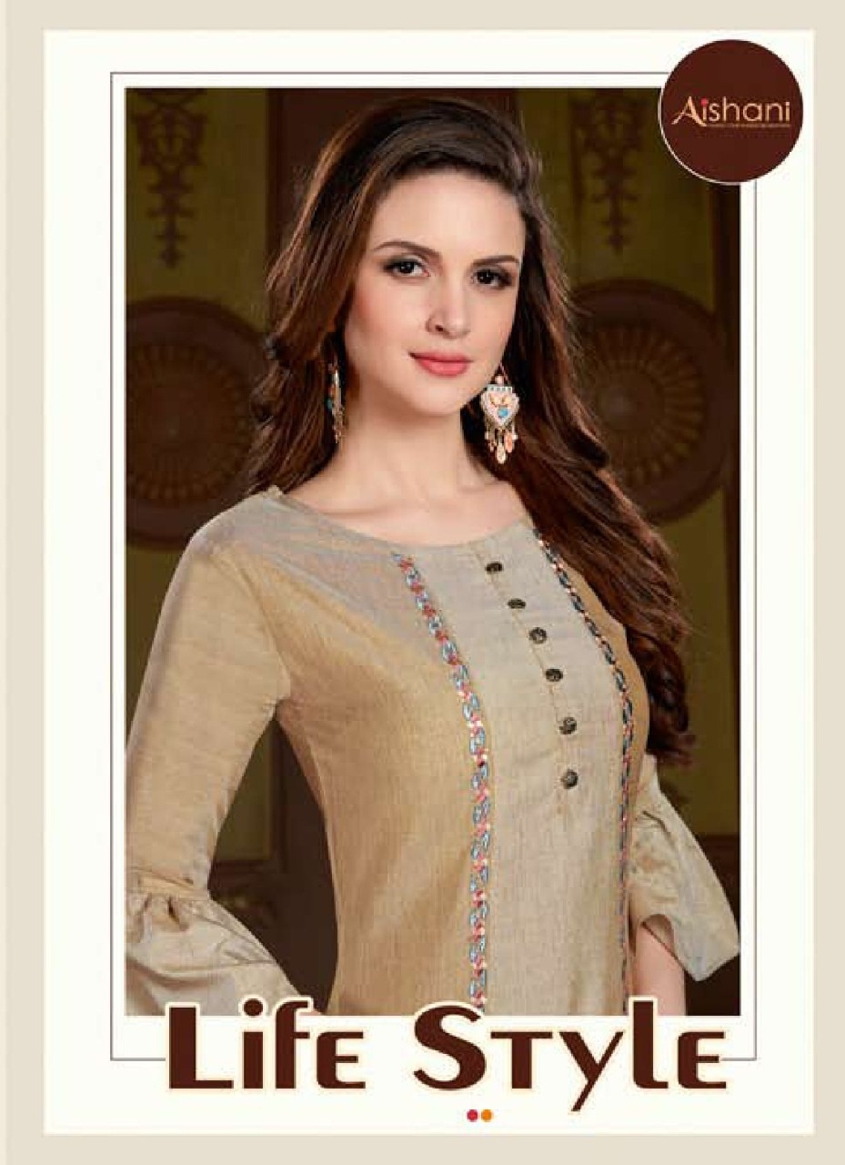 Aishani Lifestyle by Ambica Designer Trendy ladies Kurti Collection in Wholesale