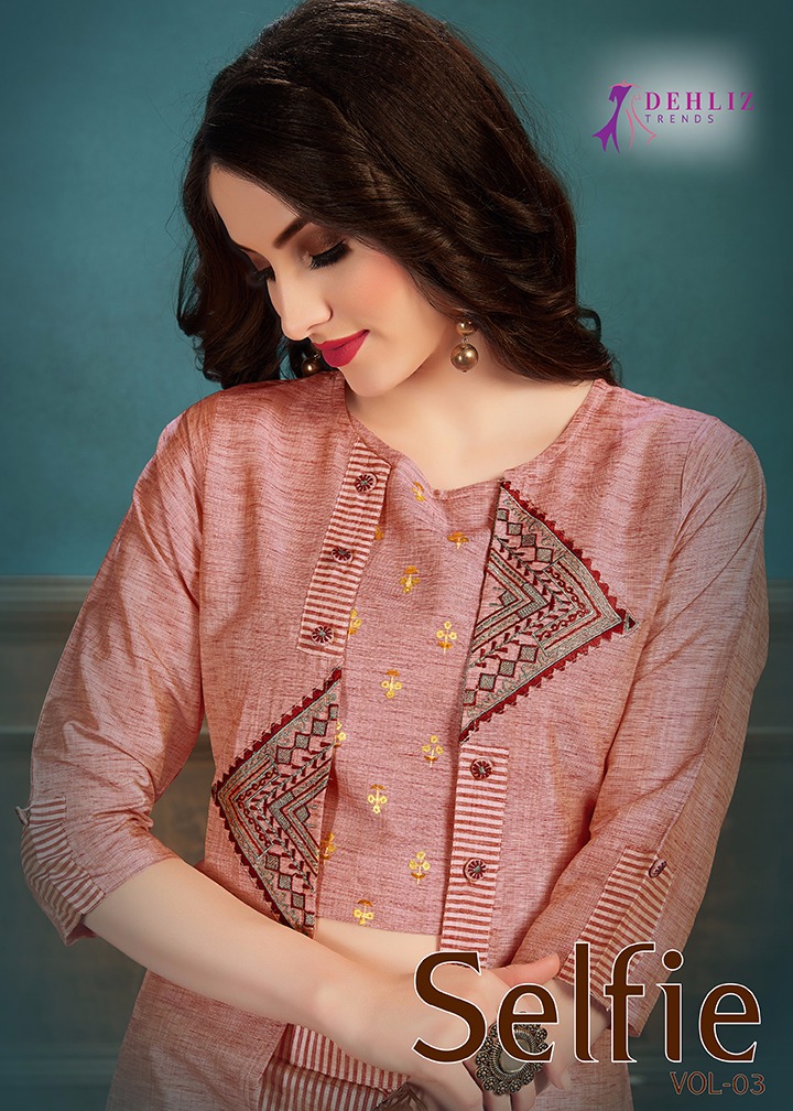 Dehliz Selfie Vol 3 Designer Party Wear Linen Silk Kurti Catalog Supplier In Surat