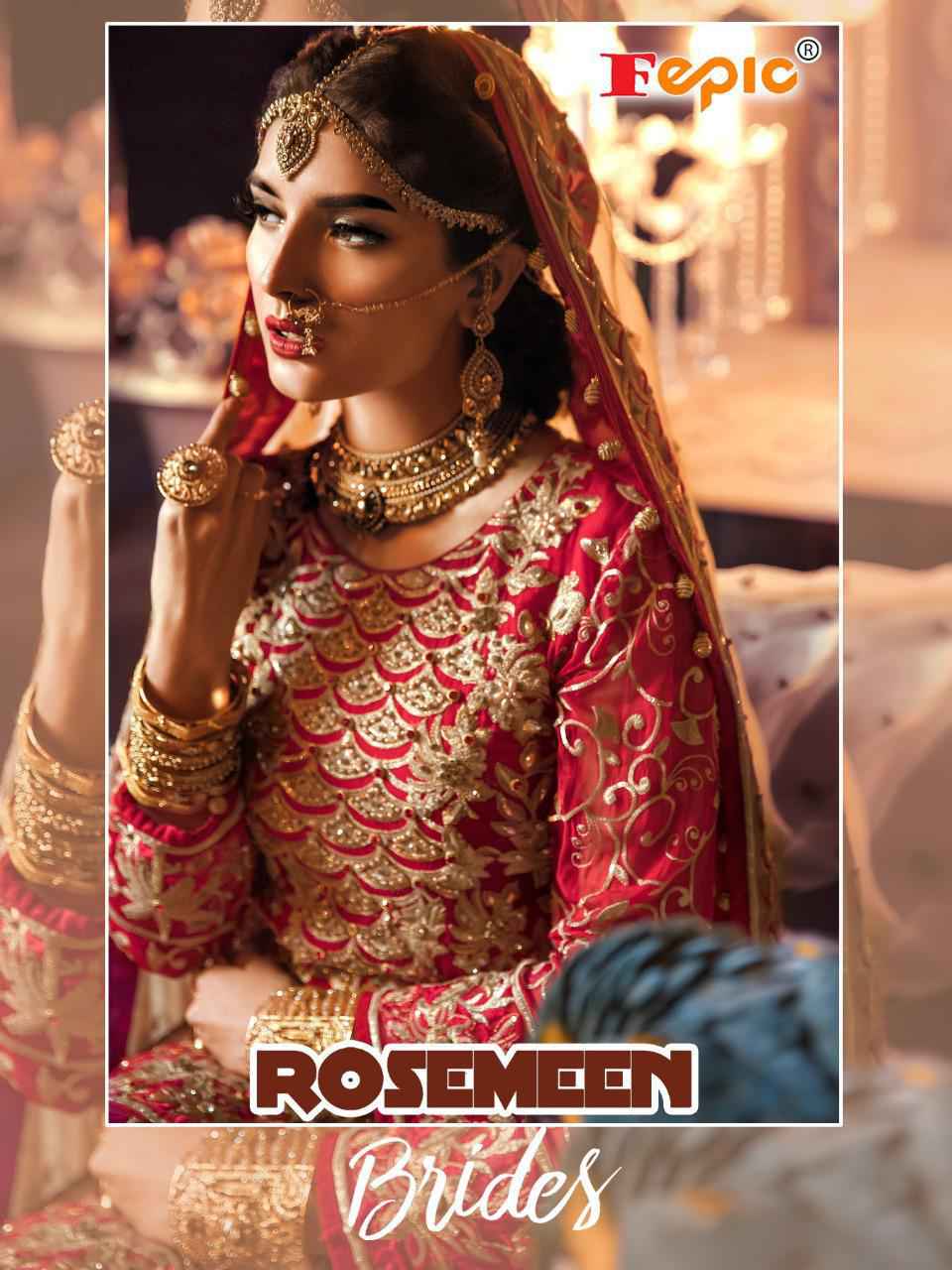Fepic Rosemeen Brides Designer Pakistani Ladies Suits Wholesaler