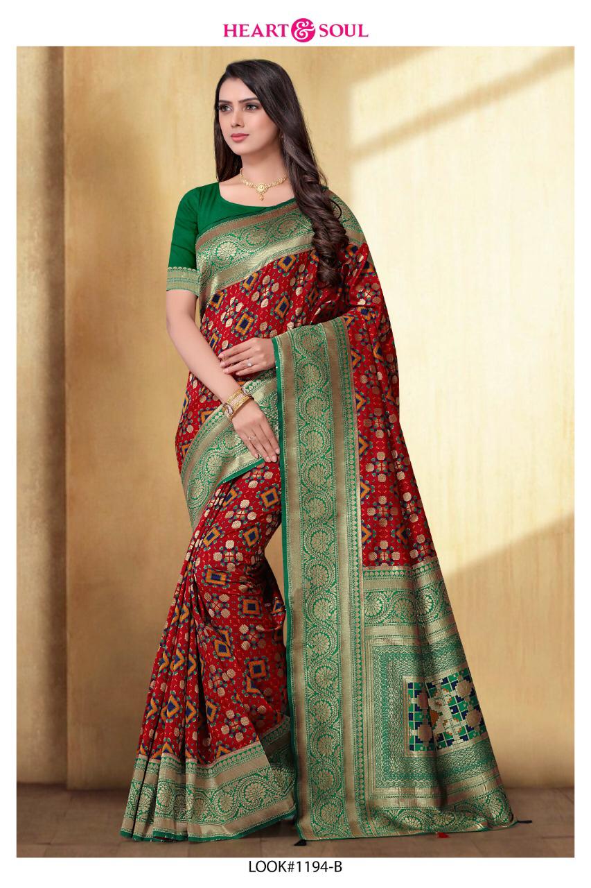 Heart and Soul 1192 1193 Colours Designer Patola Silk Saree Catalog Wholesale price