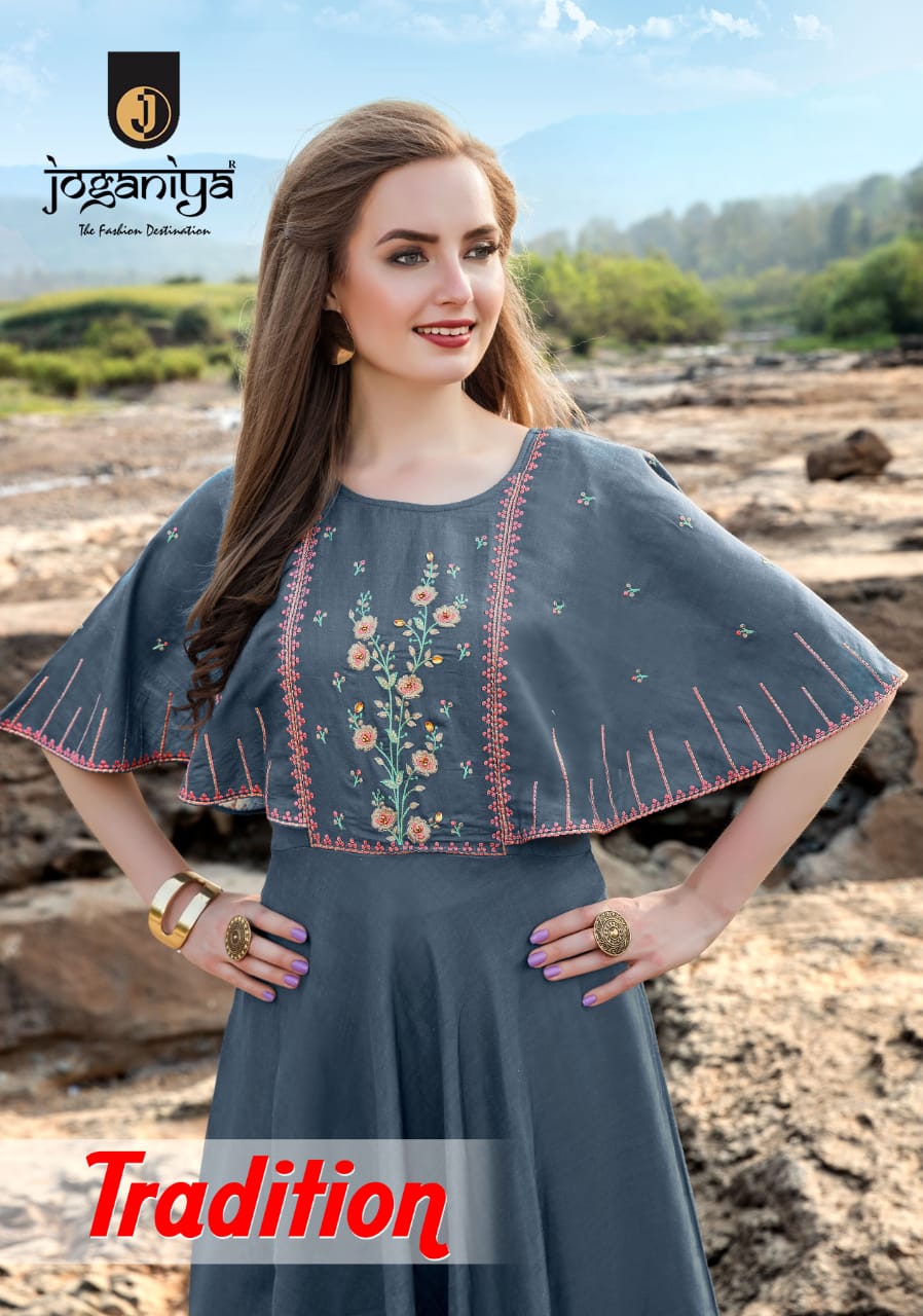 Joganiya Tradition Designer Flaired Gown Catalog wholesale price surat