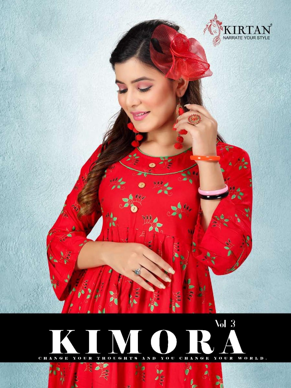 Kirtan Kimora vol 3 rayon print Kali type kurti Catalog Online