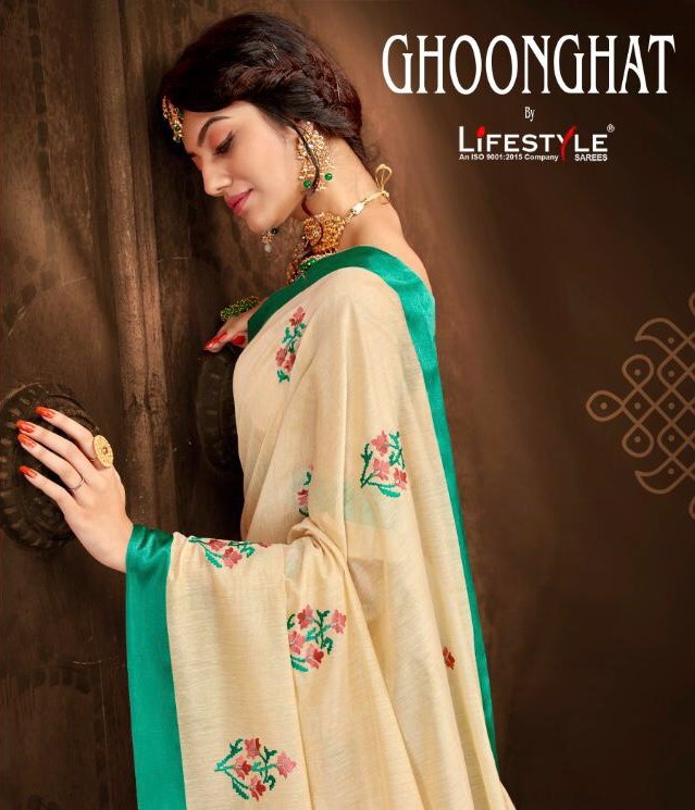 Lifestyle saree Presents Ghoonghat Chanderi Silk ladies sarees