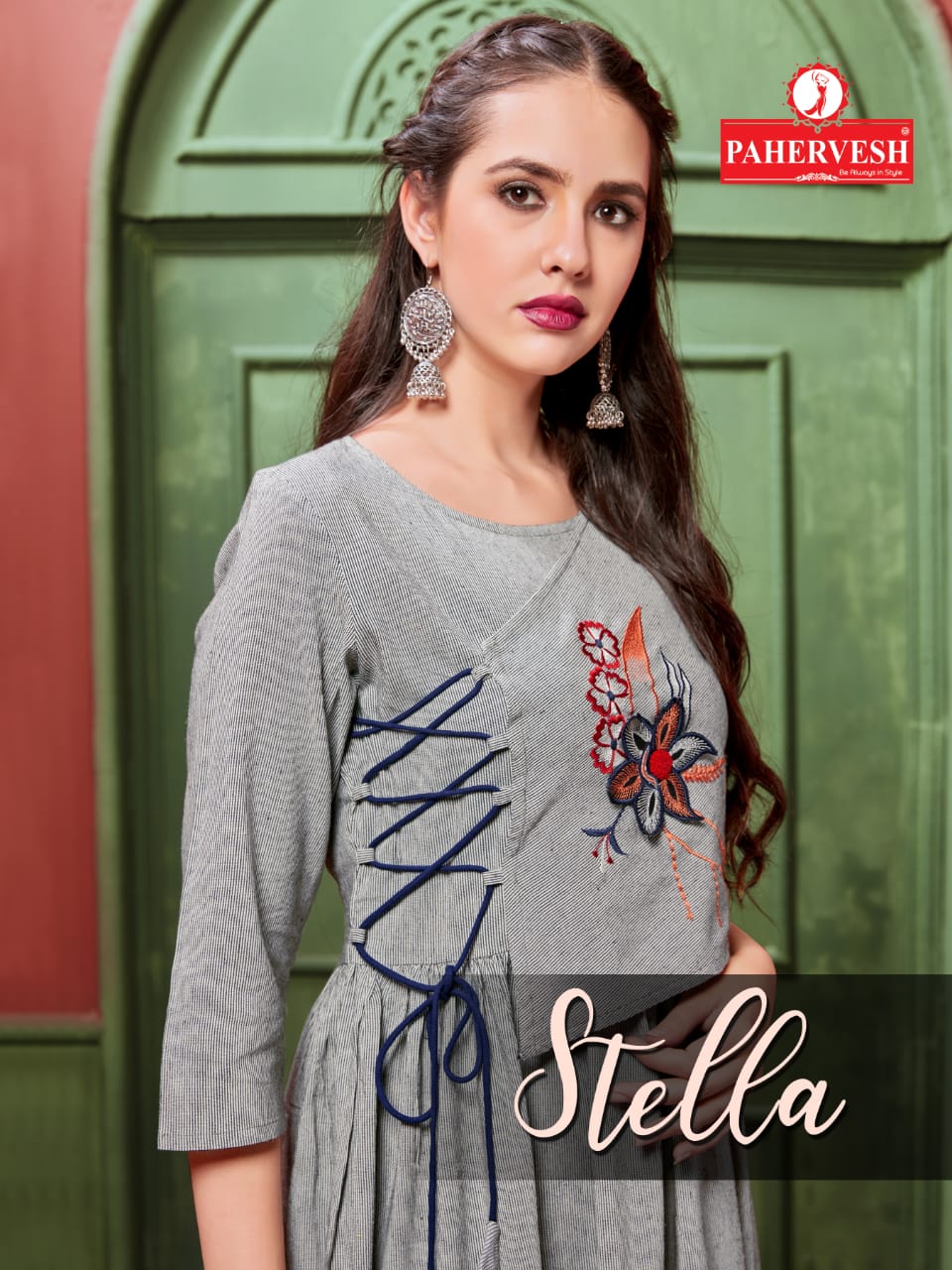 Pahervesh Stella Handloom Cotton rayon fancy kurti catalog online