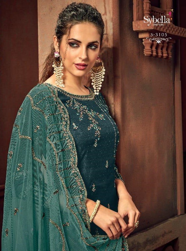 Sybella Rihana 3101-3106 Series Embroidery Silk Salwar Suit Online