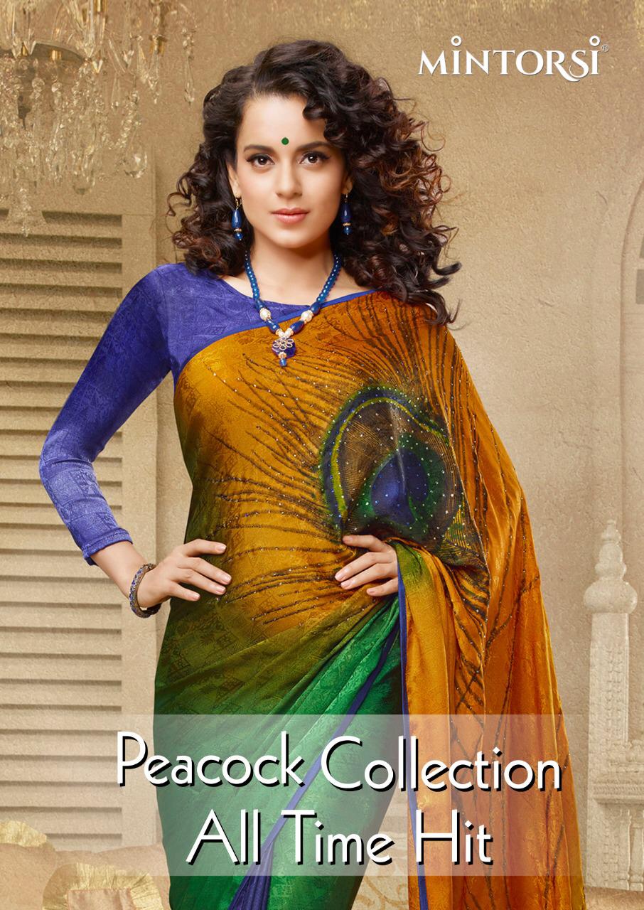 Varsiddhi Mintorsi Peacock Collection all time hits Printed Saree Catalog Wholesale