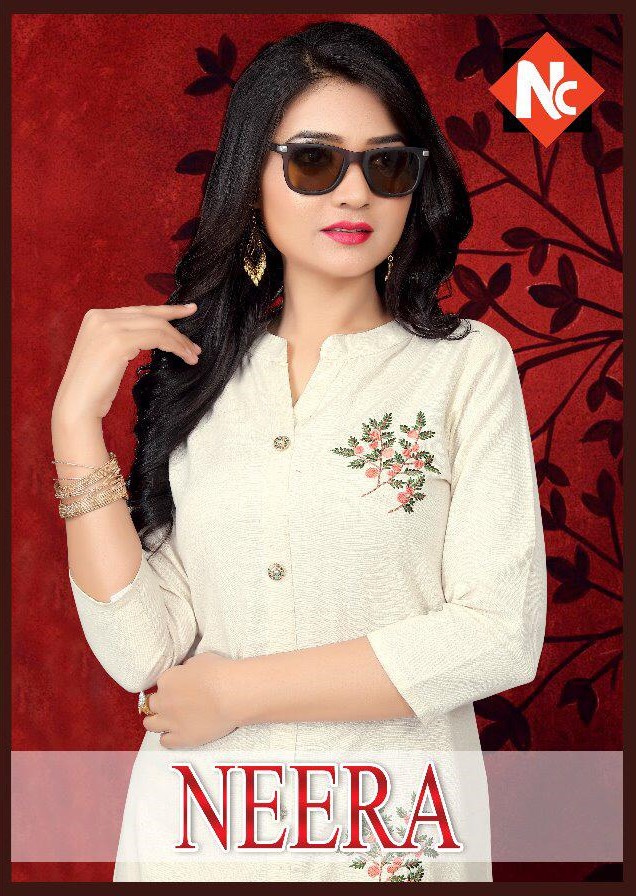 Neeti Neera Embroidered Cotton Ladies Kurti Catalog Wholesale Buy Online