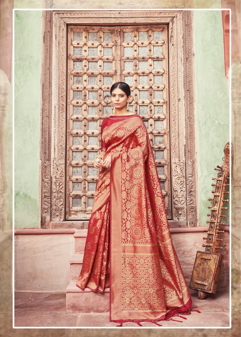 Elina Kumkum Silk Banarasi Saree Latest Collection With Price