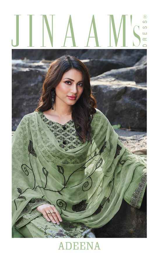 Jinaam Dresses Adeena Digital Print Cotton Satin Salwar Kameez Dealer