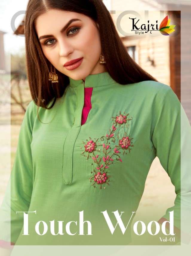 Kajri Style Touchwood Vol 1 Embroidery rayon kurti catalog supplier in surat