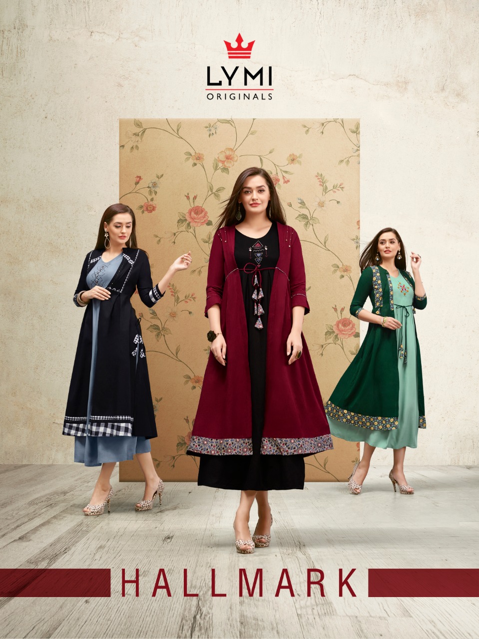 Lymi Hall mark Shrug style Designer rayon kurti Collection 2020
