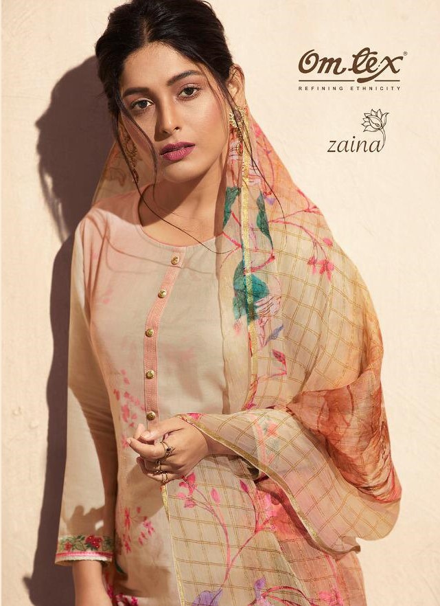 Omtex Zaina Handwork Linen Salwar Suit Catalog With Best Price