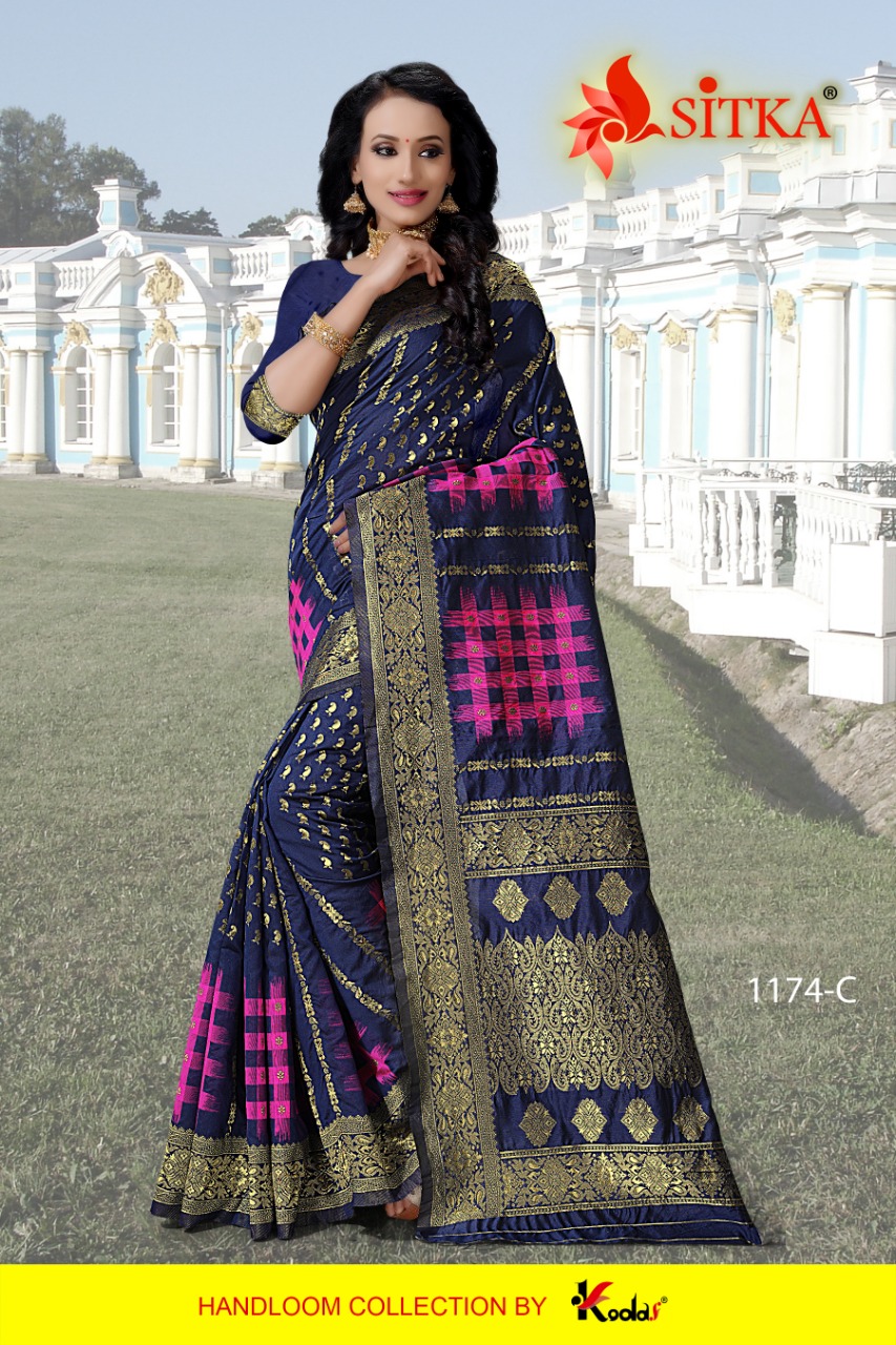 Sitka Jabariya Jodi 1174 Handloom Silk Saree Latest Catalog With Price