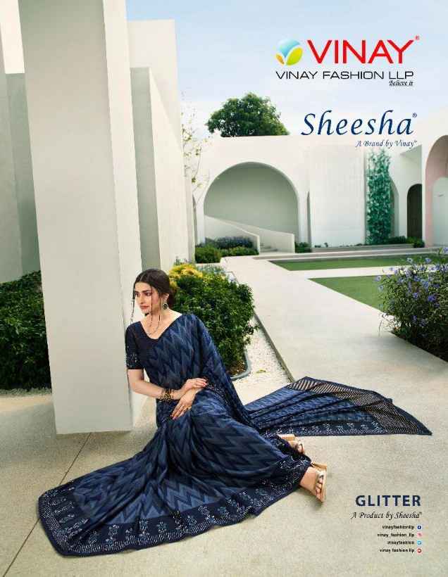 Vinay Fashion Sheesha Glitter Georgette Silk Designer Saree Collection