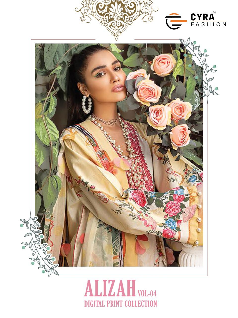 Cyra Fashion Alizah Vol 4 Digital Print Pakistani Suit Collection in Wholesale