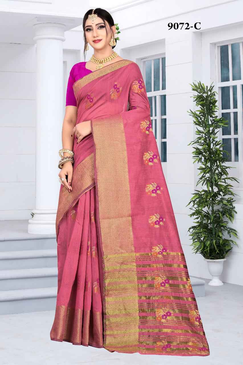 NP Saree 9072 Colours Exclusive Cotton Silk Saree New Catalog Wholesale Price