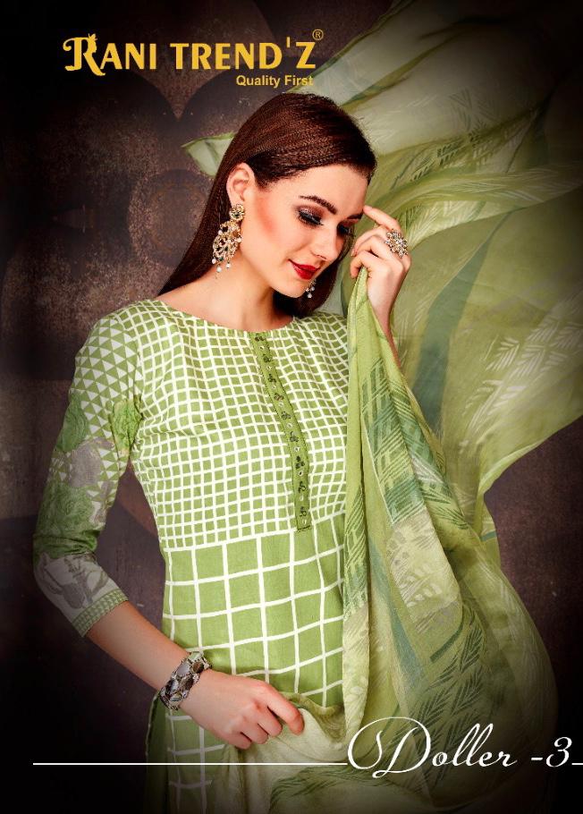 Rani Trends Dollar Vol 3 Designer Cotton Suit New Catalog Wholesaler