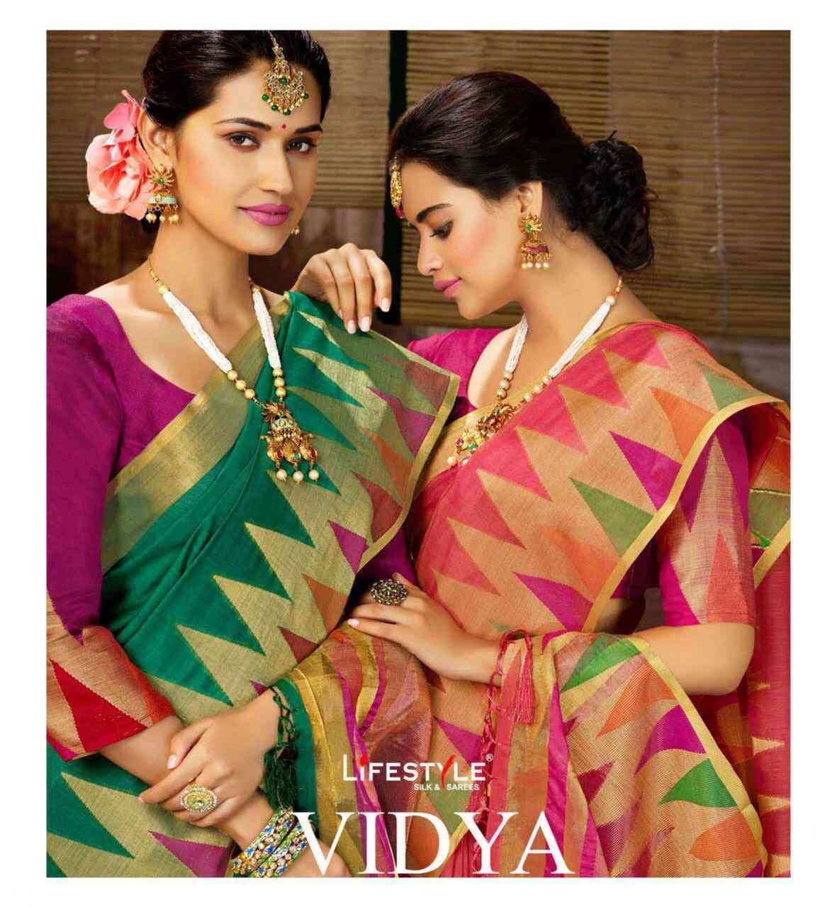 Vidya By Lifestyle Stylish Function wear Sarees Catalogue Dealer