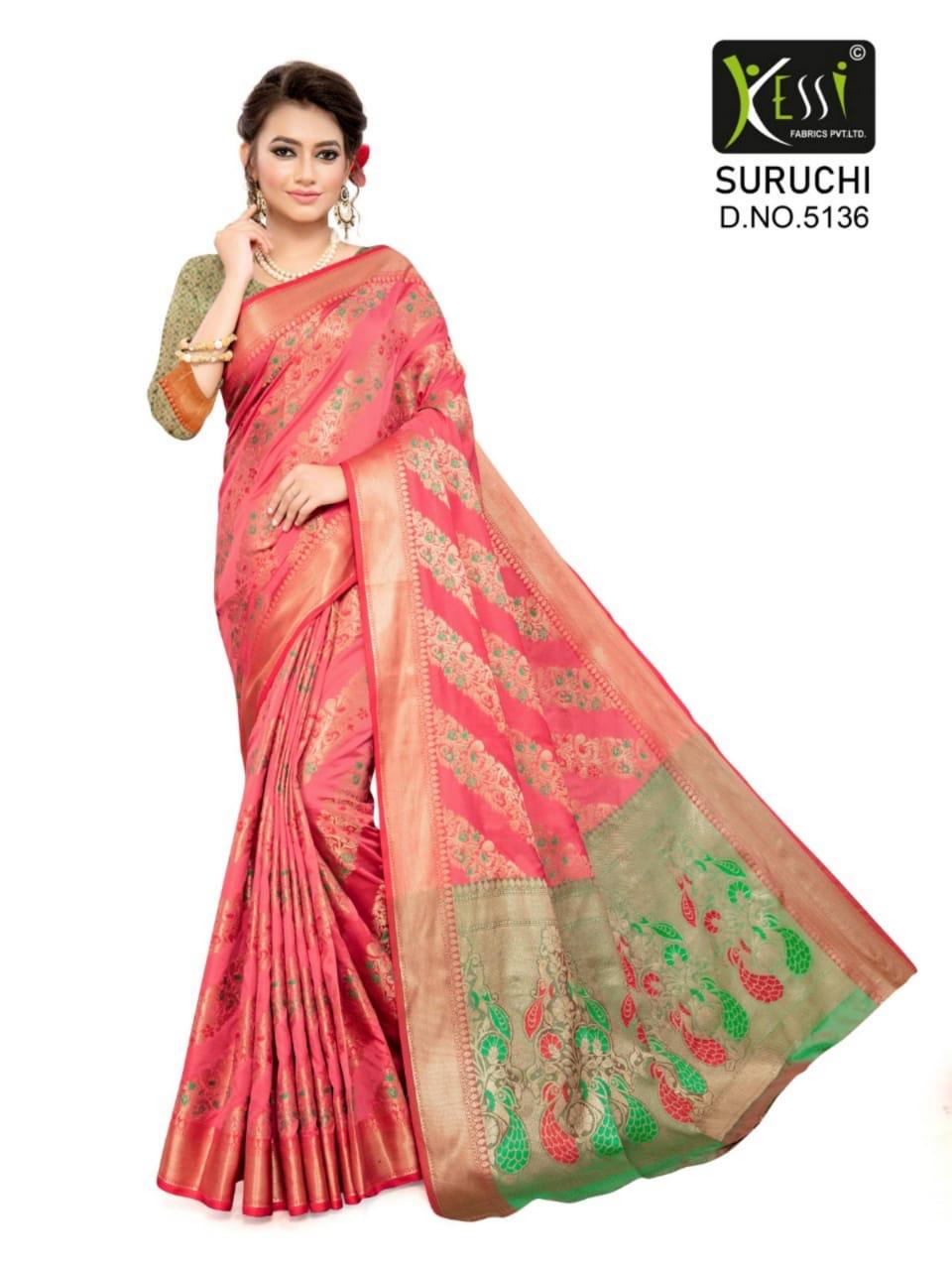 Kessi Suruchi 5131-5136 Series Silk Sarees Catalogue Supplier