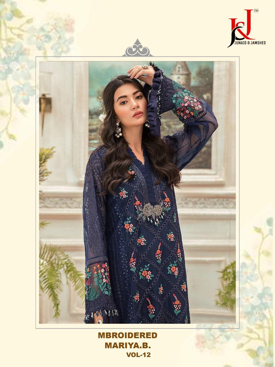 j and J Mbroidered Mariya B Vol 12 Replica Pakistani Dress New Collection