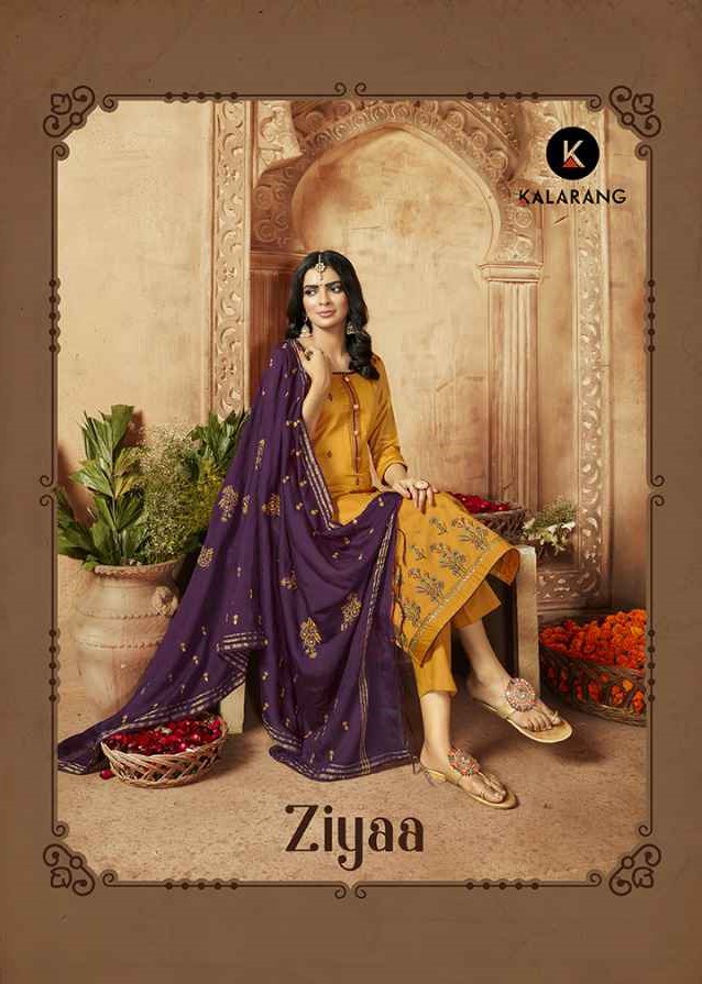 Kalarang Ziyaa Stylish Cotton Dress Material Catalog at low rate in Surat