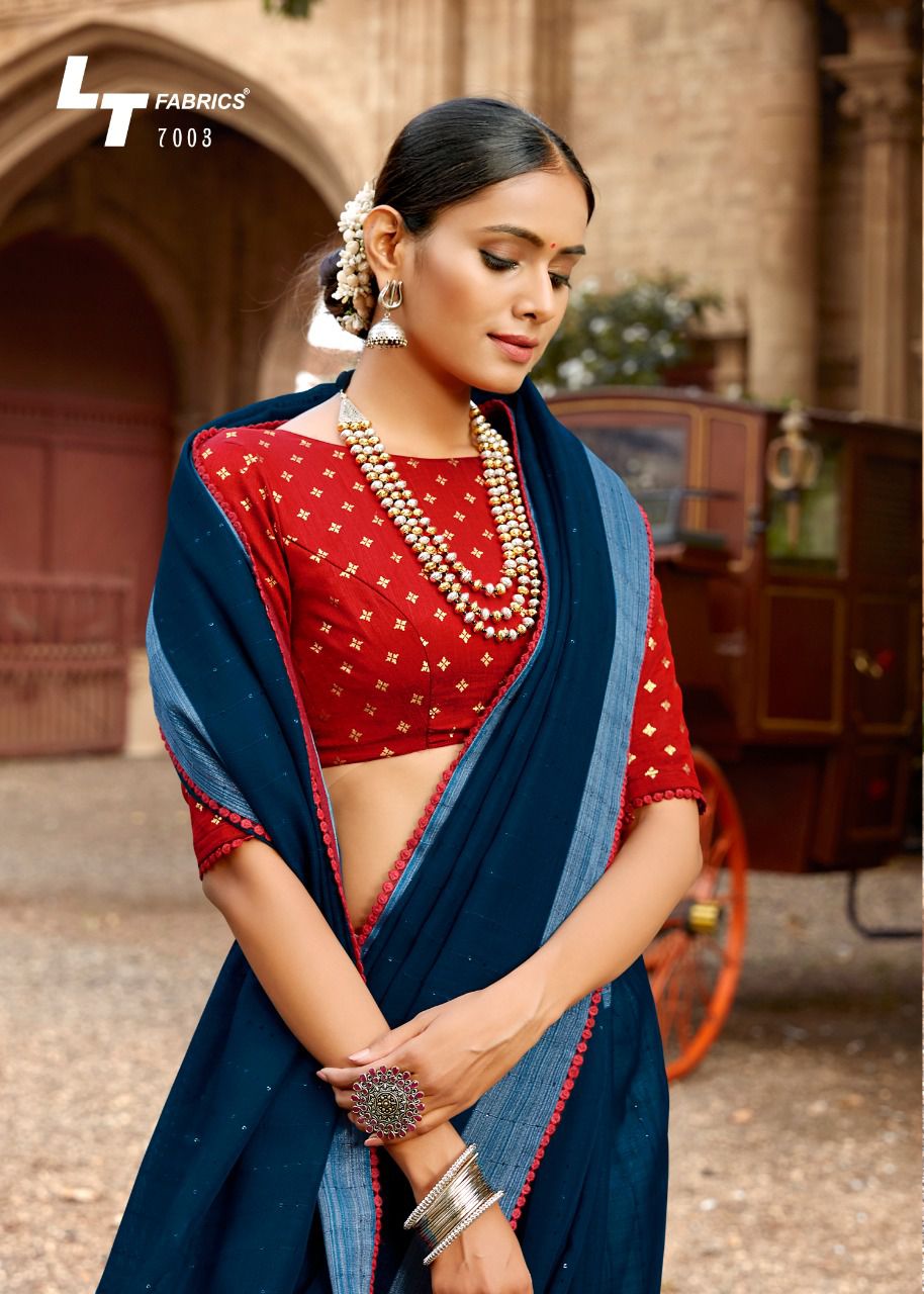 LT fabrics Ananta Linen Silk fancy Saree New Catalog Wholesale Price
