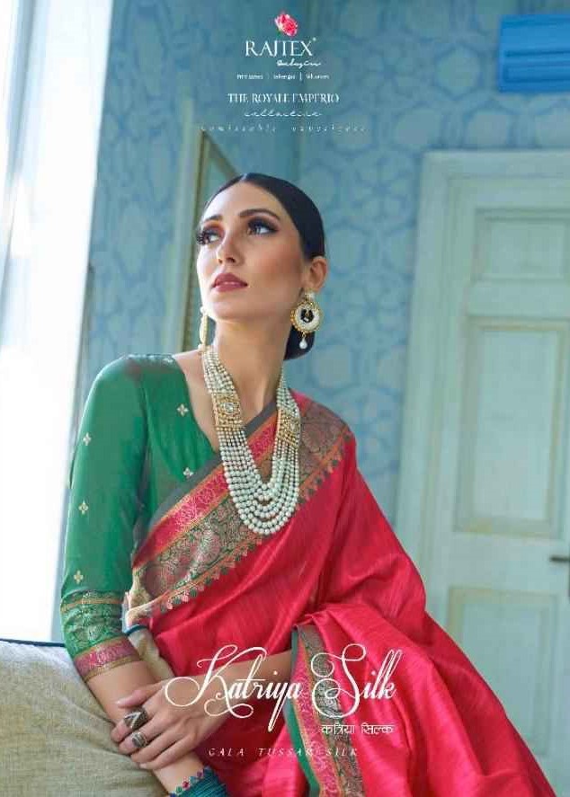 Rajtex Katriya Silk Stylish Designer Tusser Silk Saree Collection at Cheap rate