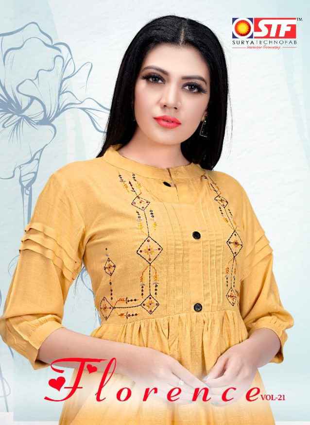 STF Florence Vol 21 Embroidered Rayon Short tops New Collection in Wholesale