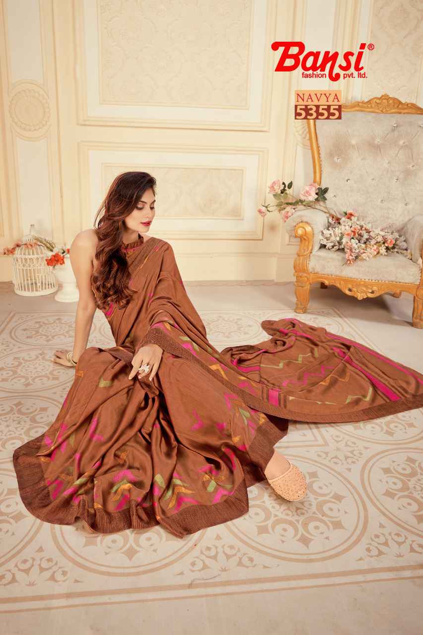 Bansi Navya Printed Stylish saree new designs