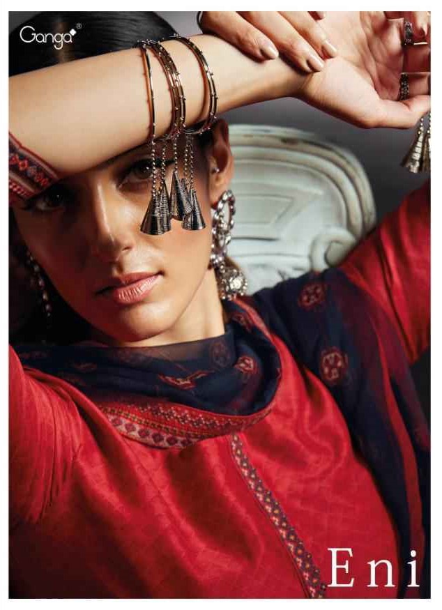 Ganga fashion eni Designer Party wear Silk Suit Latest Catalog in Wholesale