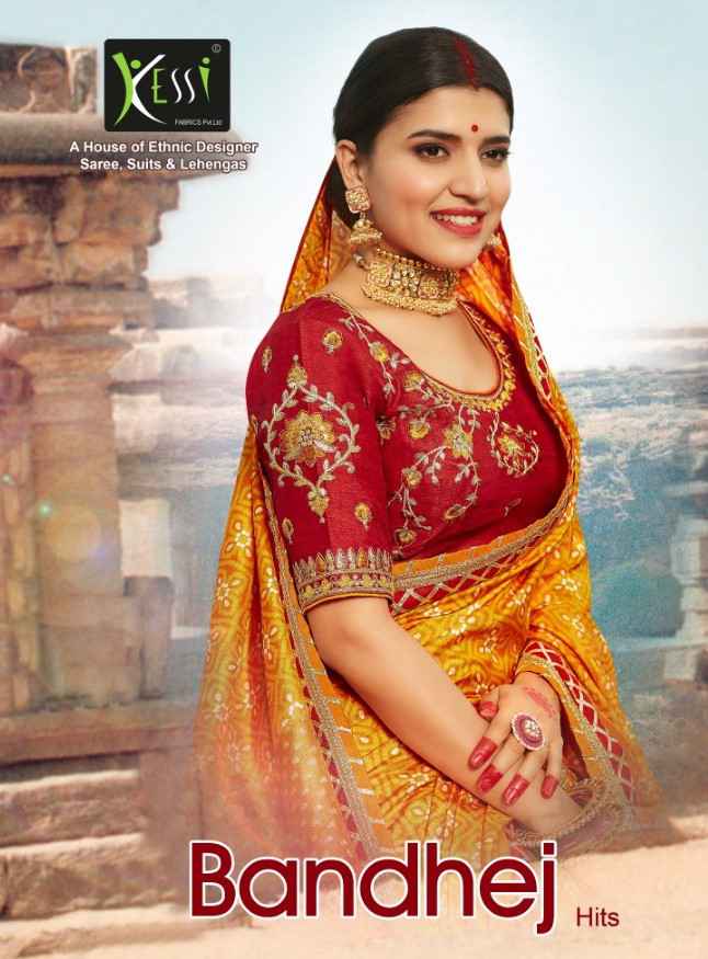Kessi Bandhej Hits Designer bandhani Print sari Latest design at cheap rate