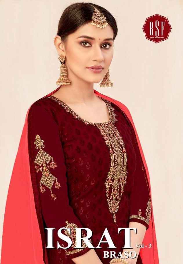 RSF Israt brasso vol 3 straight suit collection in wholesale